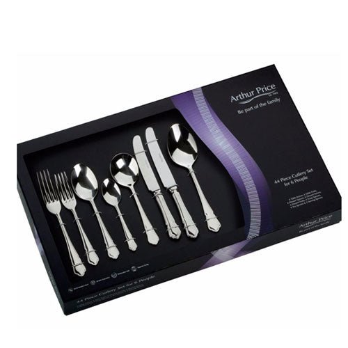 Arthur Price Cutlery Set Dubarry 44 Piece Box Stainless Steel -Arthur Price
