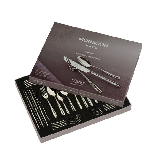 Arthur Price Cutlery Set Monsoon Mirage 44Pc Box -Arthur Price
