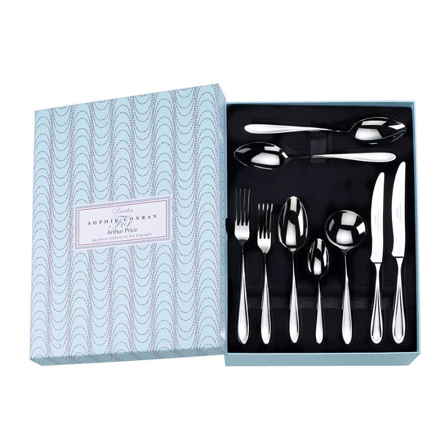 Arthur Price Cutlery Set Rivelin 44 Piece Box Stainless Steel -Arthur Price