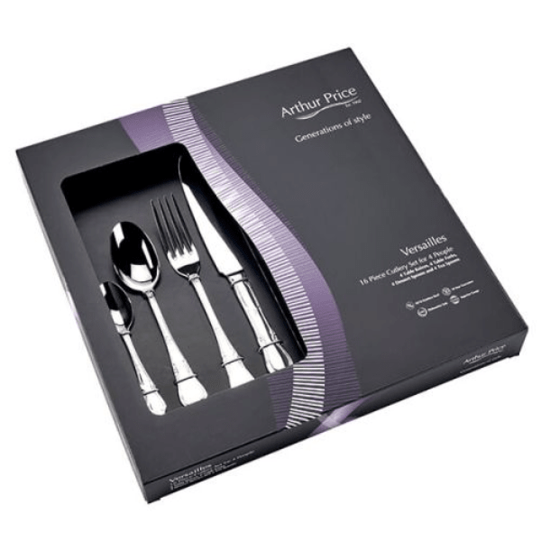 Arthur Price Cutlery Versailles 16pc Box Set Stainless Steel -Arthur Price