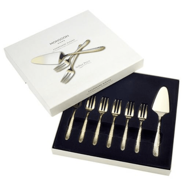 Arthur Price Pastry Fork & Server Champagne Mirage (Set Of 7) -Arthur Price