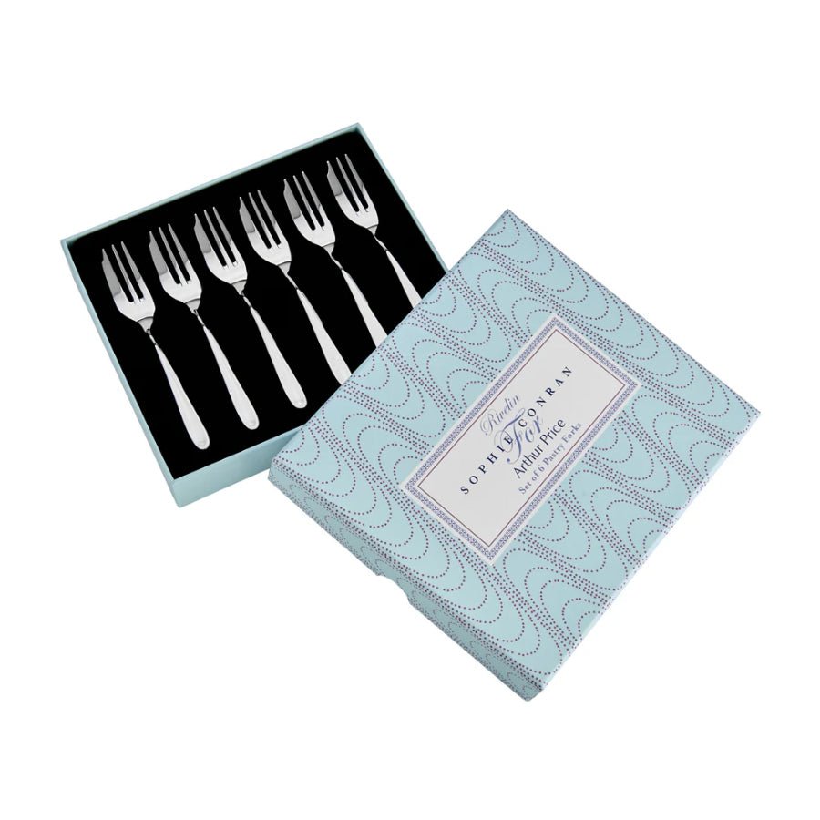 Arthur Price Pastry Fork Sophie Conran Rivelin Stainless Steel Set Of 6 -Arthur Price
