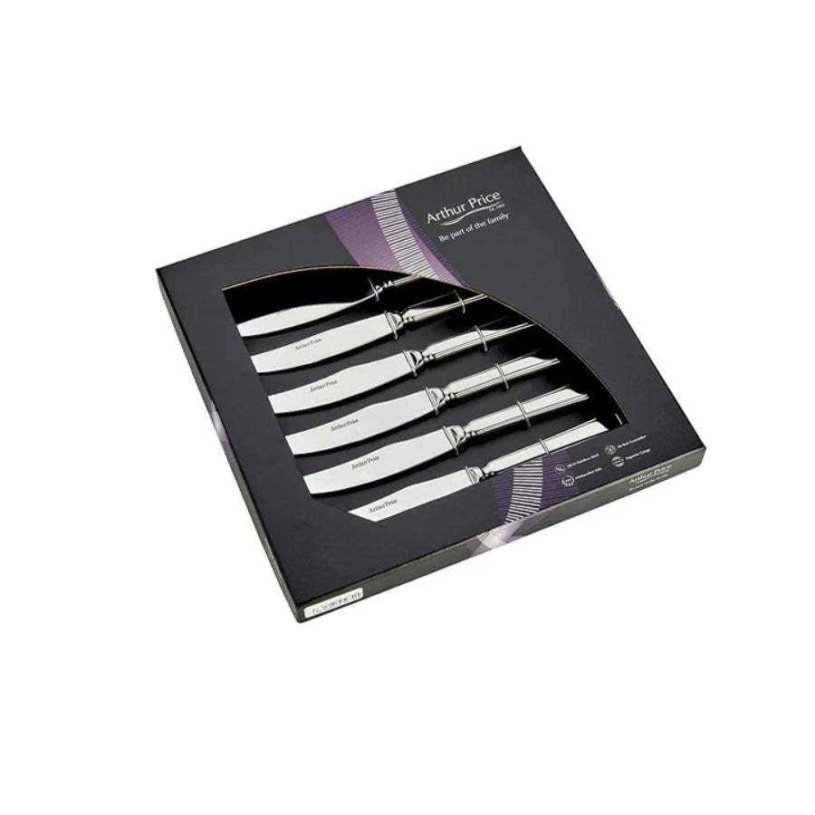 Arthur Price Steak Knives Harley Set Of 6 -Arthur Price