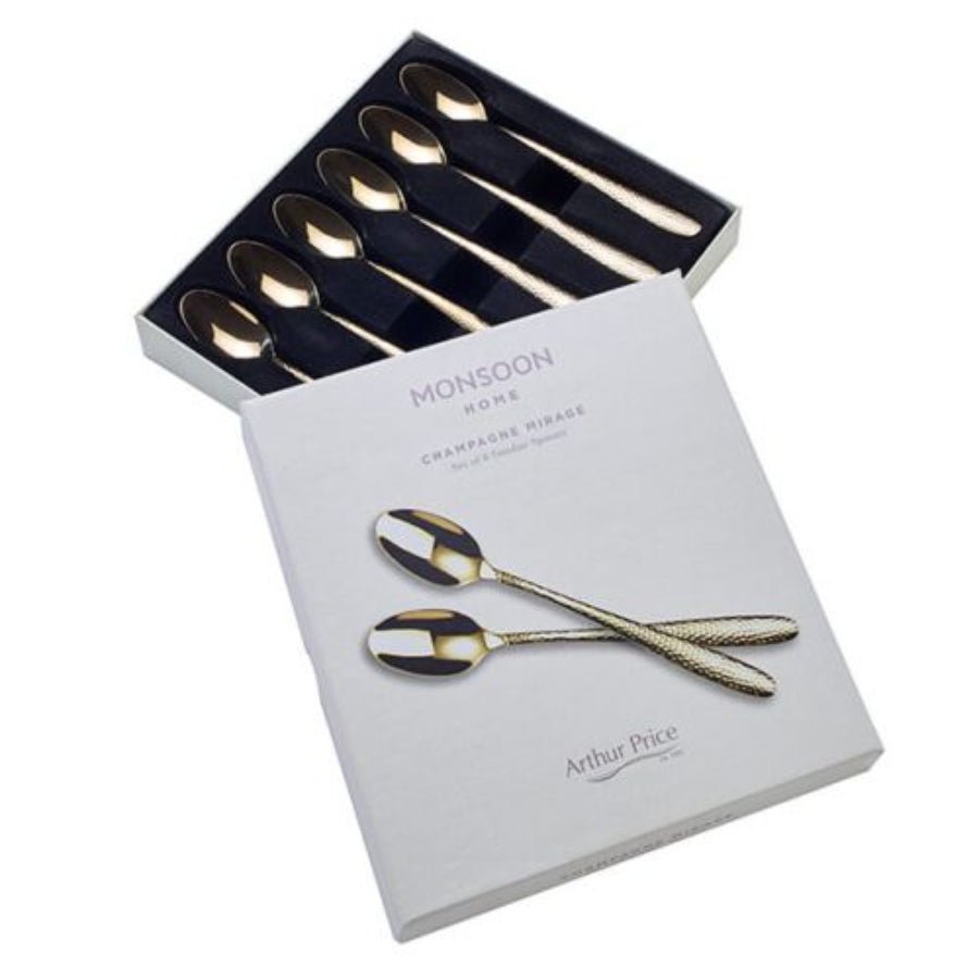 Arthur Price Sundae Spoons Champagne Mirage Set Of 6 -Arthur Price