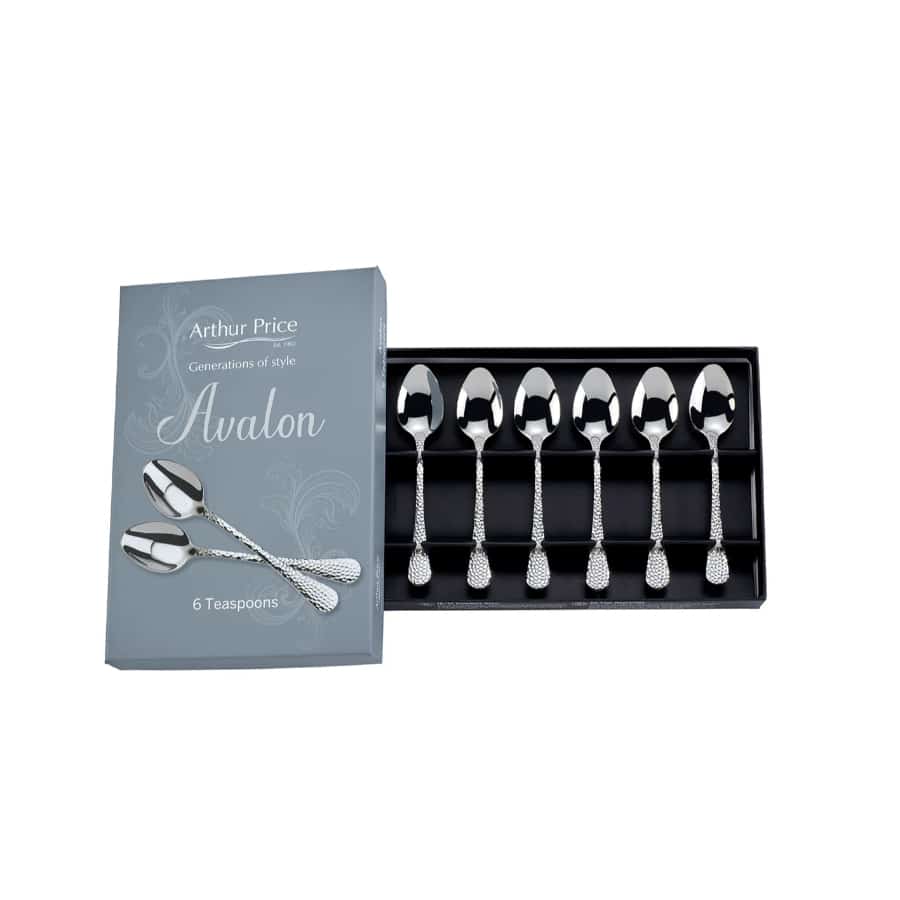 Arthur Price Tea Spoon Avalon Stainless Steel Set Of 6 -Arthur Price