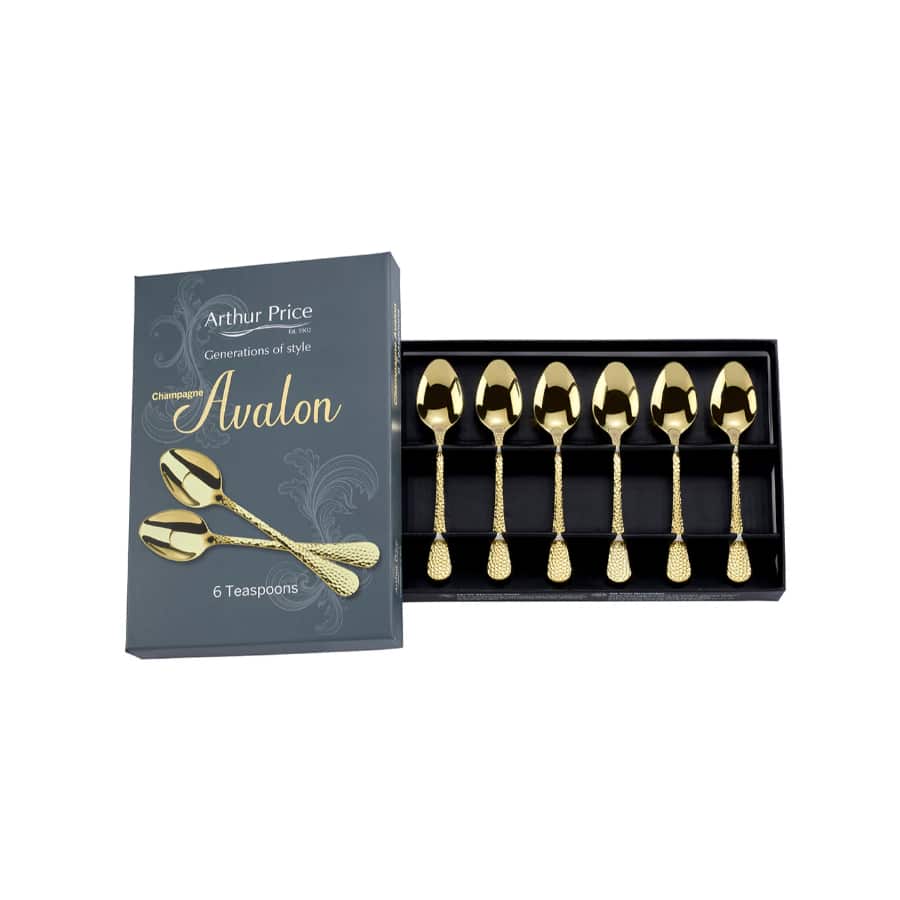 Arthur Price Teaspoon Champagne Avalon Set Of 6 -Arthur Price
