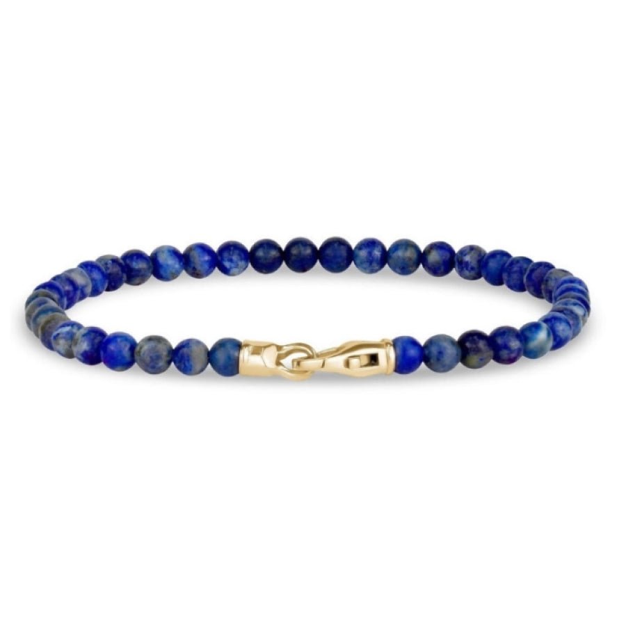 ARZ 4mm Lapris Bead Bracelet -ARZ Steel
