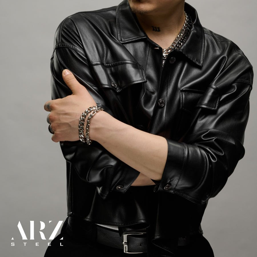 ARZ Bracelet Cuban link Steel -ARZ Steel