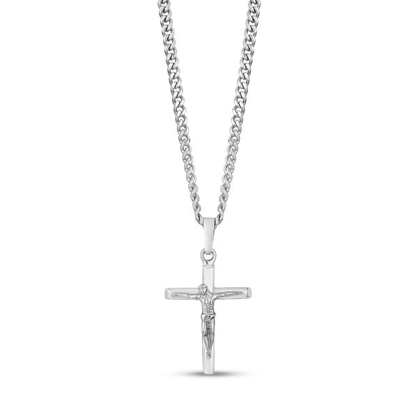 ARZ Crucifix Cross Steel Pendant 20''Chain -ARZ Steel