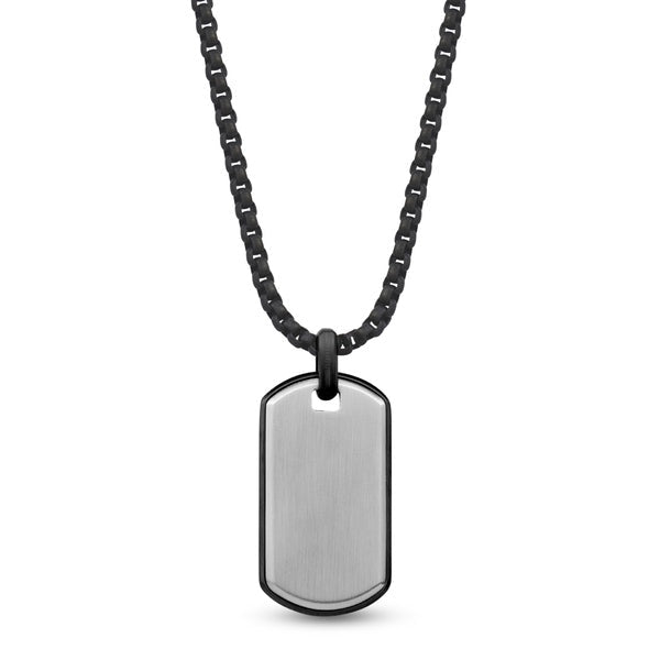ARZ Dog Tag Gun Metal & Steel Reversible -ARZ Steel