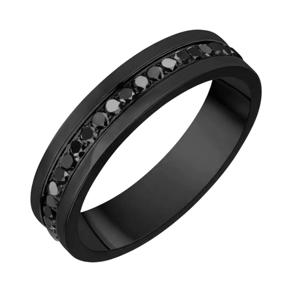 ARZ Full Eternity Black Stone Black Ring -Spilhaus
