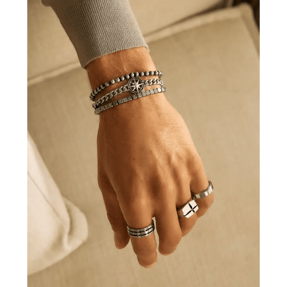 ARZ Matte & Polished Steel Beads -Spilhaus