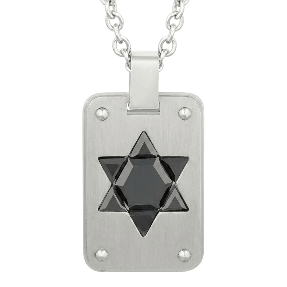 ARZ Pendant Star Of David Black -ARZ Steel