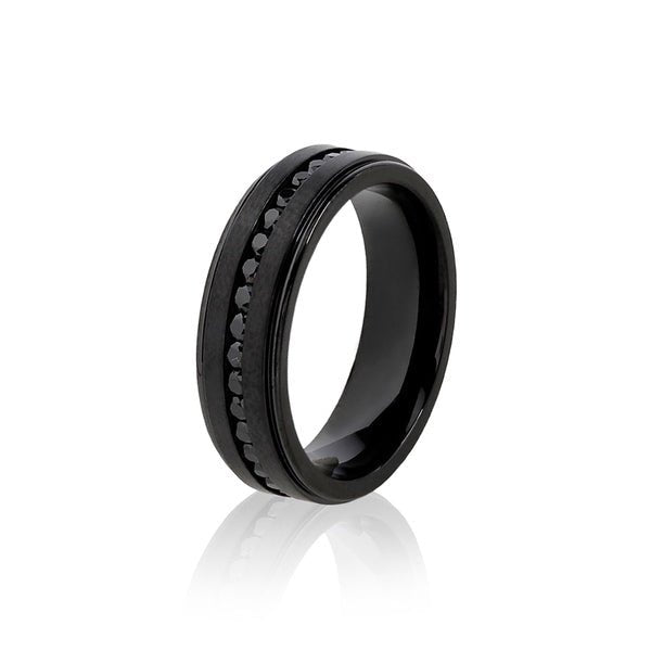 ARZ Ring Black Steel Black Zirconia -ARZ Steel