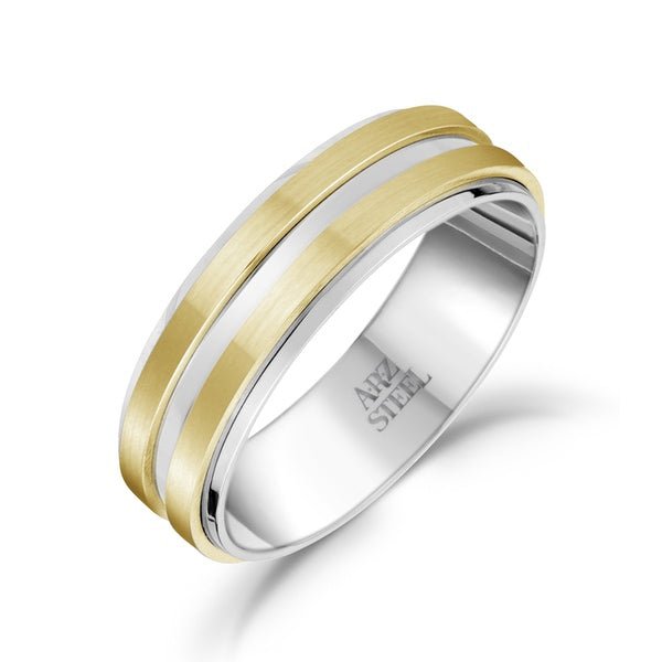 ARZ Ring Matte & Shiny Steel -ARZ Steel