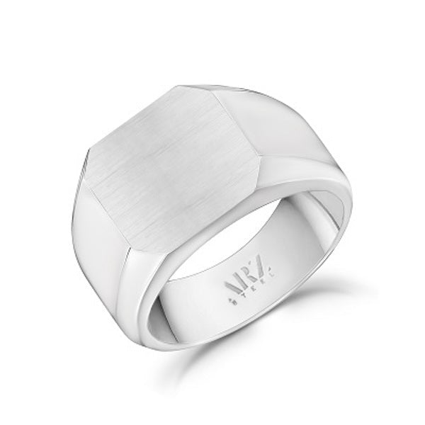 ARZ Ring Matte Signet Steel -ARZ Steel