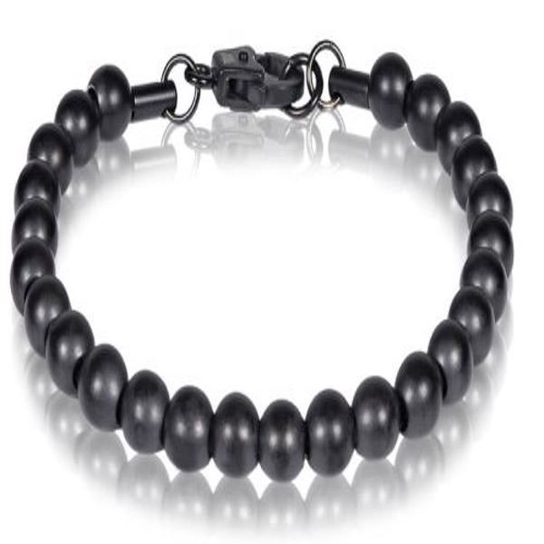 ARZ Steel Bracelet Bead Steel 7mm Black -ARZ Steel