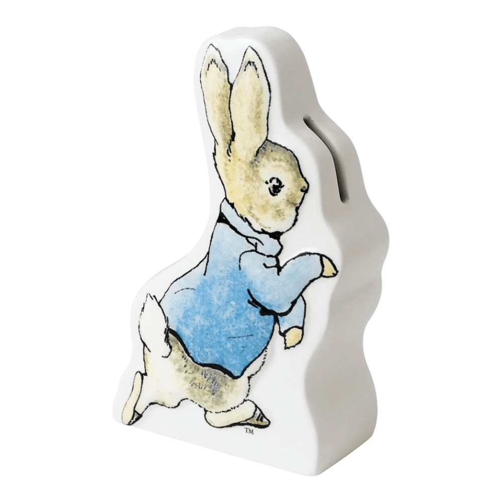 Beatrix Potter Money Box Peter Rabbit Running 17cm -Beatrix Potter