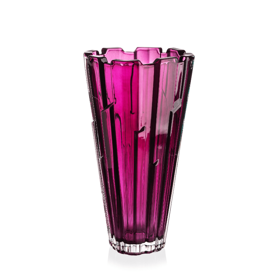 Bohemia Bolero Vase 305mm Purple -Bohemia Crystal