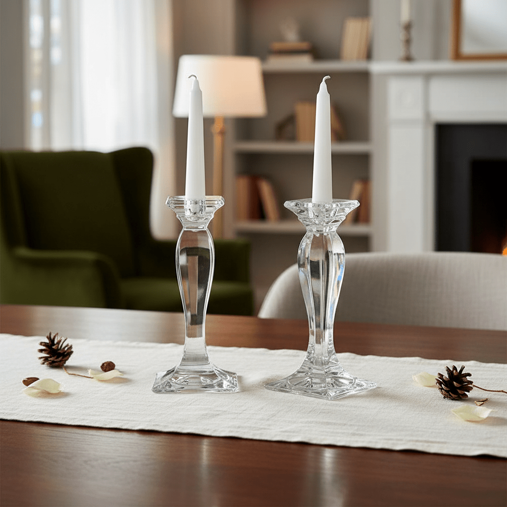 Bohemia Candlestick Prince 255mm Set of 2 -Bohemia Crystal