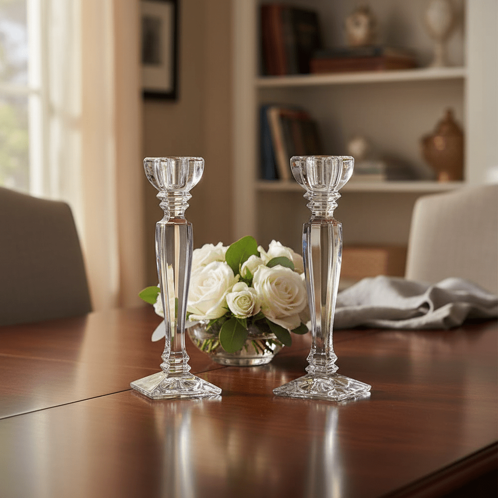 Bohemia Candlestick Roxana 255mm Set of 2 -Bohemia Crystal