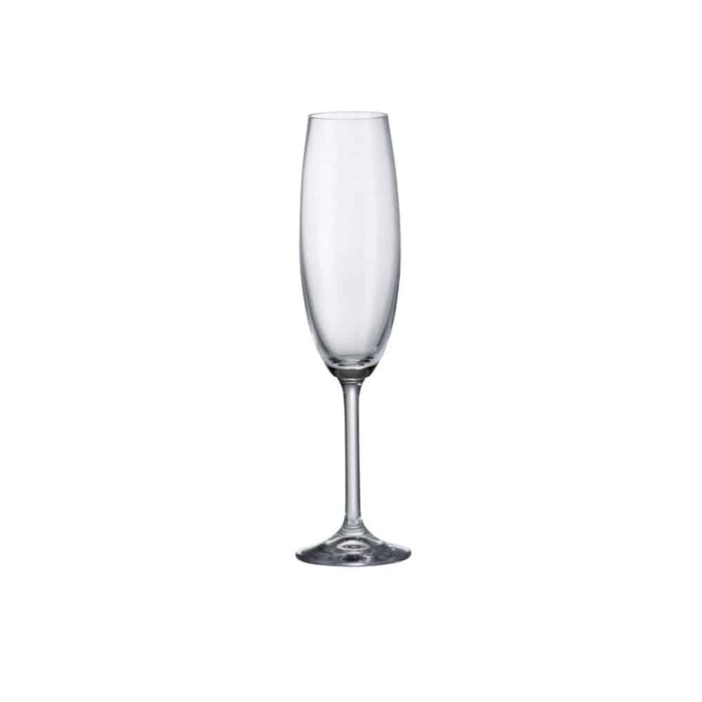 Bohemia Champagne Colibri 220ml Set of 6 -Bohemia Crystal