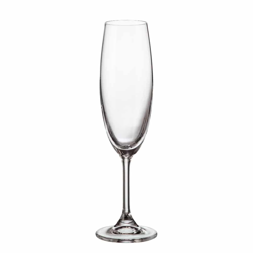 Bohemia Champagne Sylvia 220ml Set of 6 -Bohemia Crystal