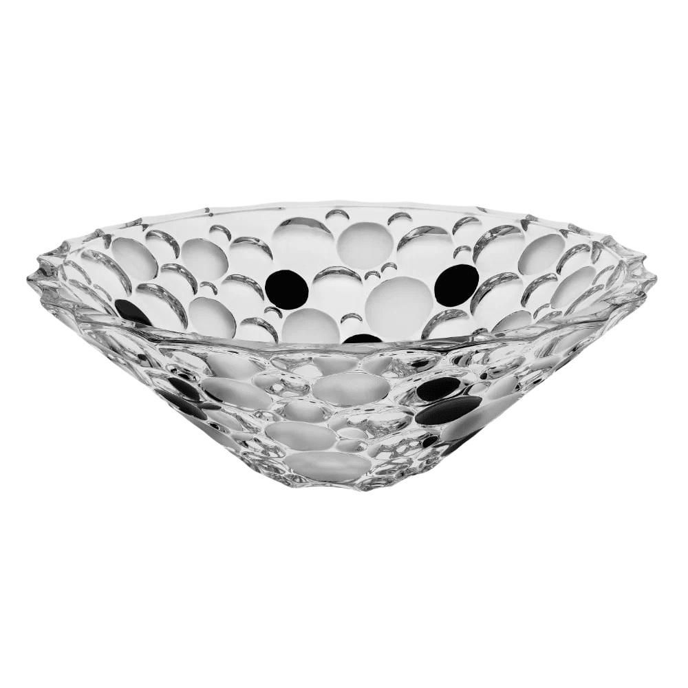 Bohemia Crystal Bowl Lisboa With Fond Black -Bohemia Crystal