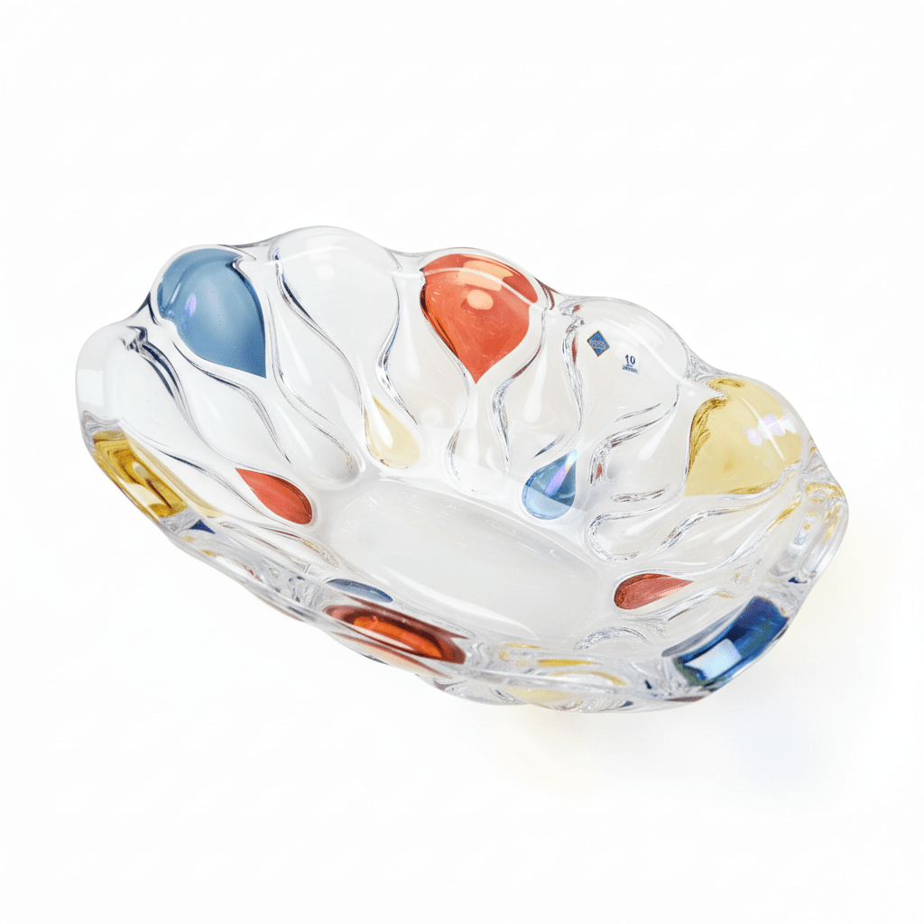 Bohemia Crystal Bowl Ocean Colours 370mm -Bohemia Crystal