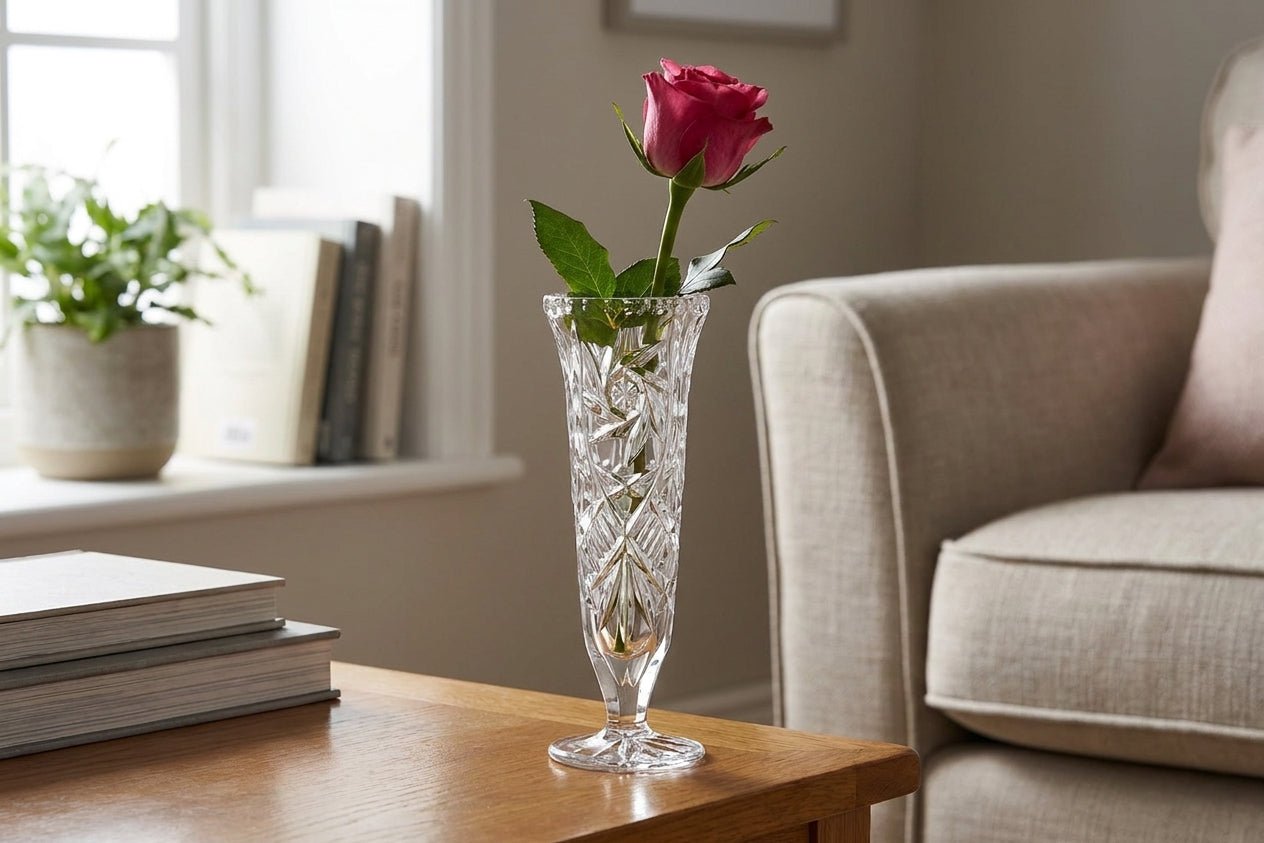 Bohemia Crystal Bud Vase Daisy 210mm -Bohemia Crystal