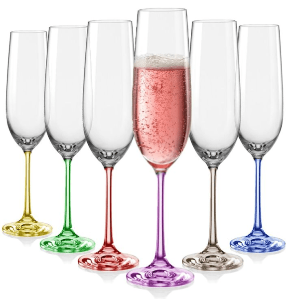 Bohemia Crystal Champagne Viola Bright (Set Of 6) -Bohemia Crystal