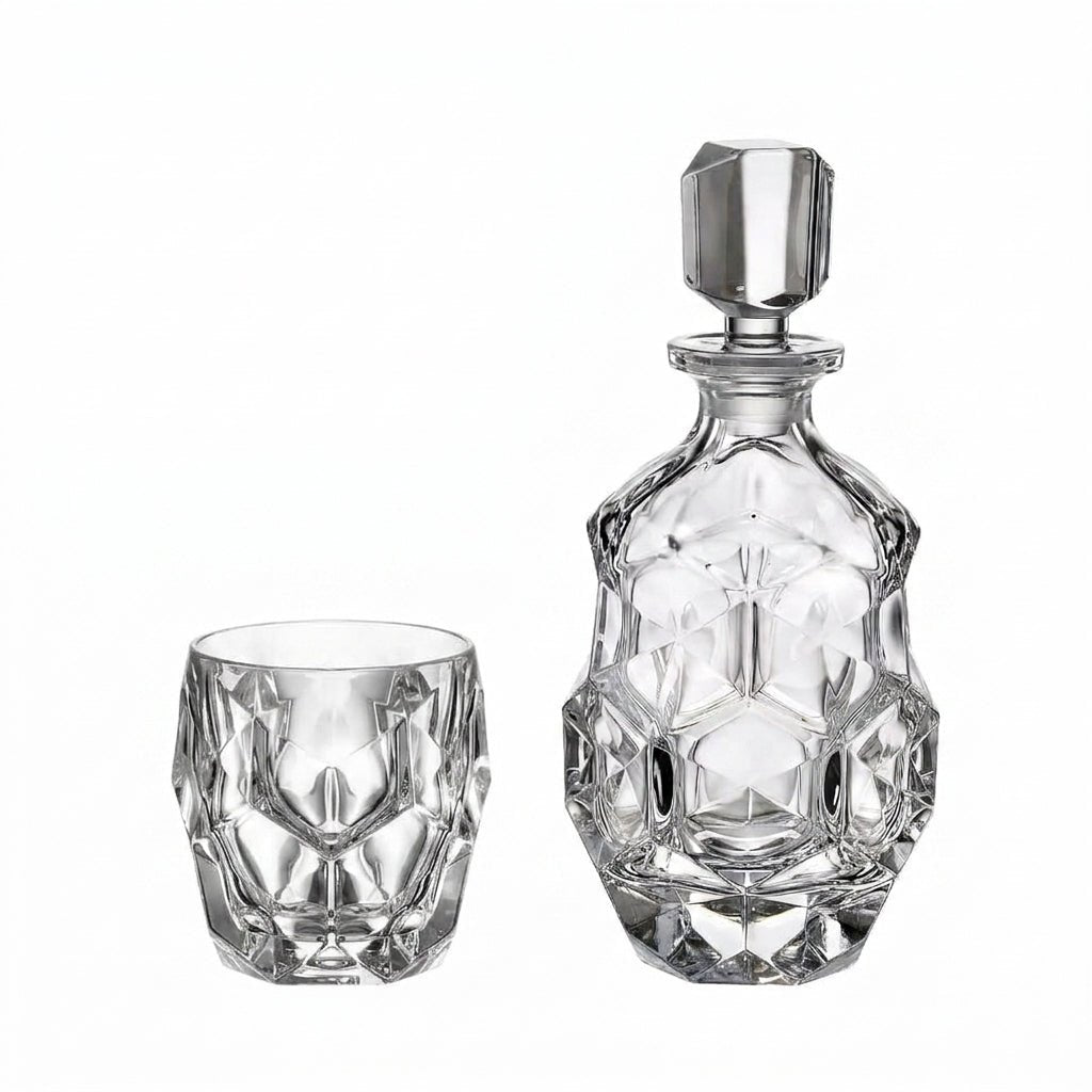Bohemia Crystal Decanter & DOF Lunar 7 Piece Whisky Set -Bohemia Crystal