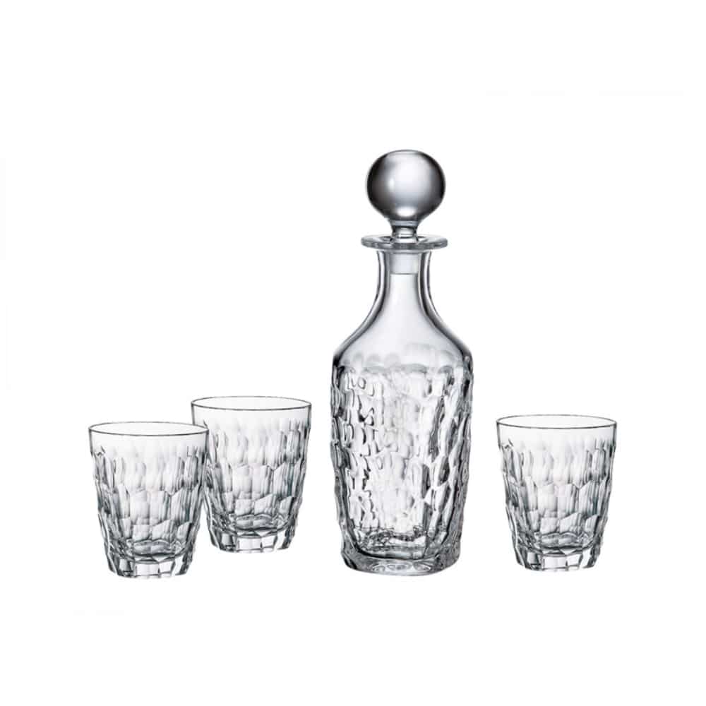 Bohemia Crystal Decanter & DOF Marble 7 Piece Whisky Set -Bohemia Crystal