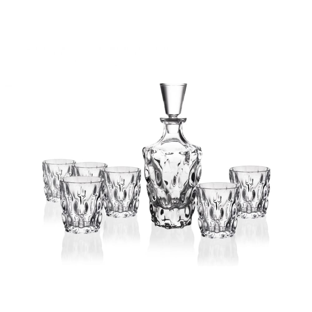 Bohemia Crystal Decanter & DOF Samba 7 Piece Whisky Set -Bohemia Crystal