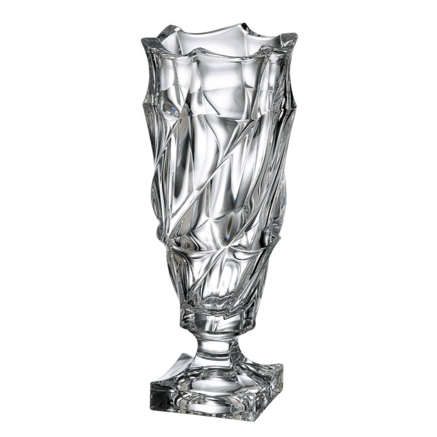 Bohemia Crystal Flamenco Footed Vase 380mm -Bohemia Crystal
