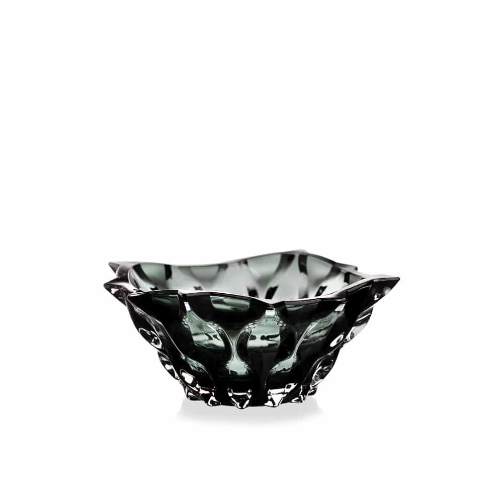 Bohemia Crystal Middle Bowl Samba Grey Smoke 210mm -Bohemia Crystal