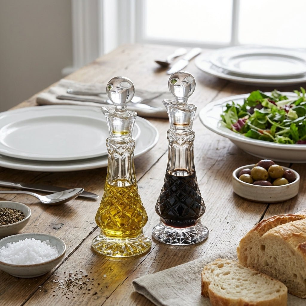 Bohemia Crystal Oil/Vinegar Bottle Diamond 290Mm (Set Of 2) -Bohemia Crystal
