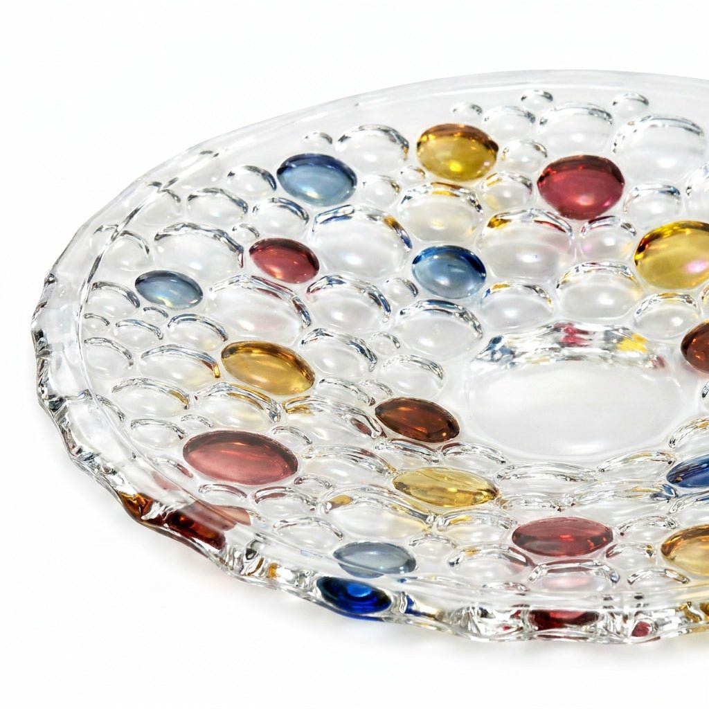 Bohemia Crystal Platter Lisboa Colours 380Mm -Bohemia Crystal