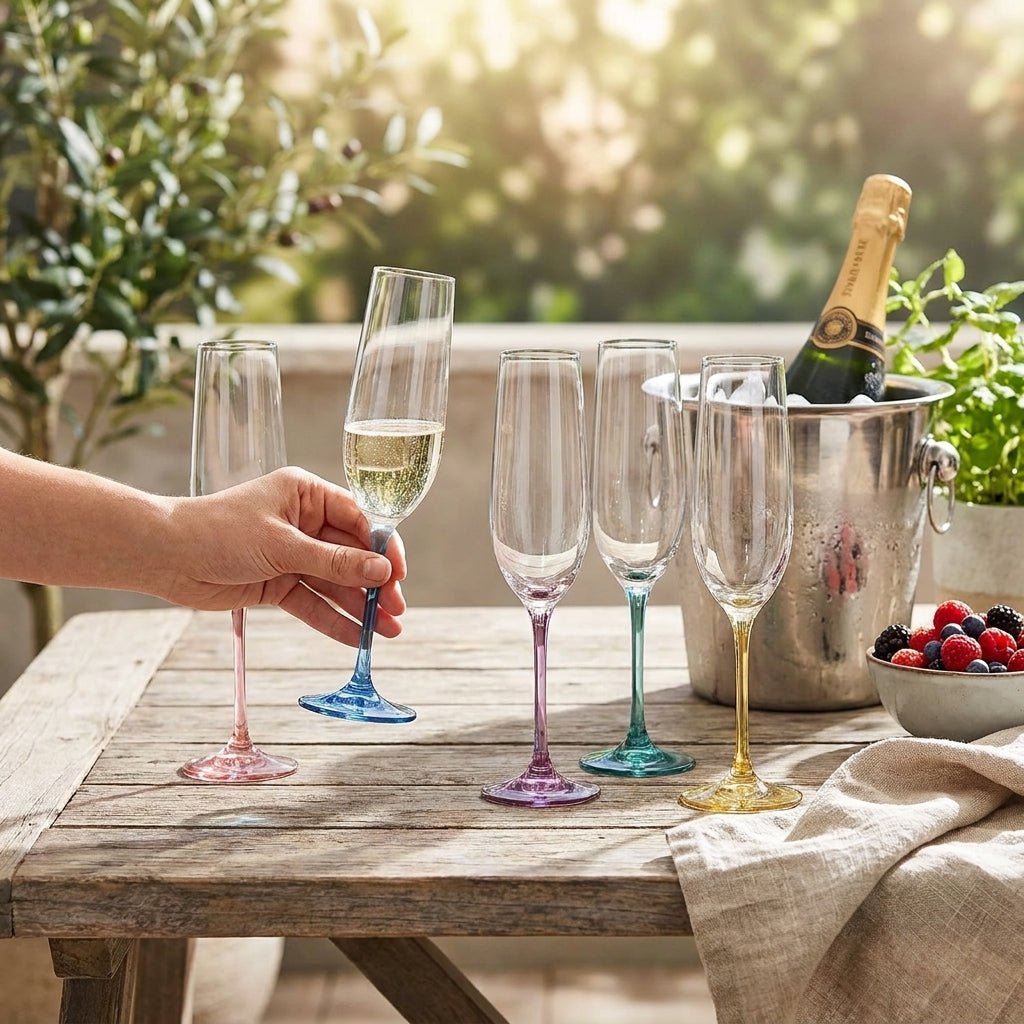 Bohemia Crystal Spectrum Champagne Flute 190ml Set Of 6 -Bohemia Crystal