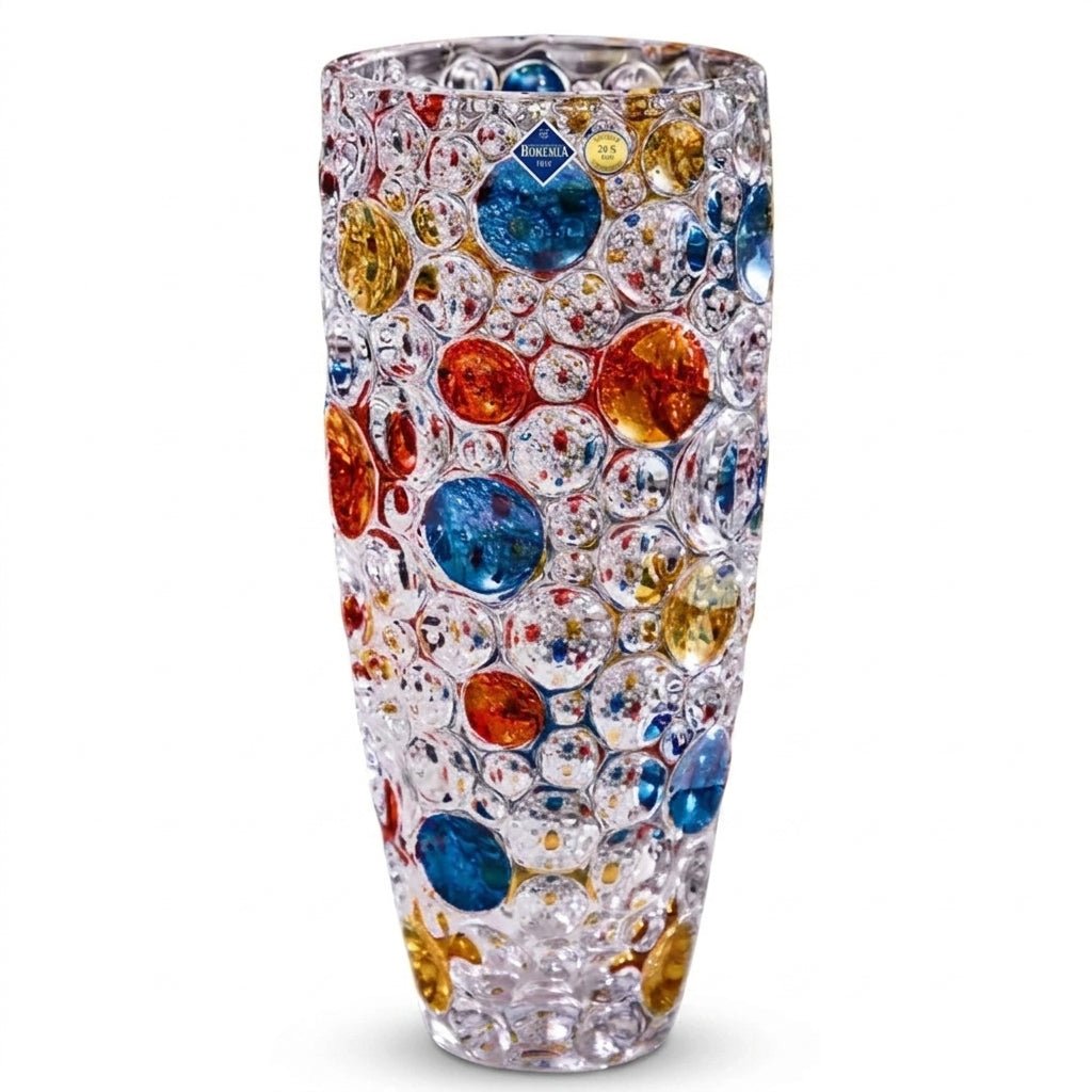 Bohemia Crystal Vase Lisboa Colours 350mm -Bohemia Crystal