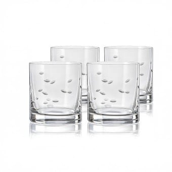 Bohemia Crystal Whisky Tumbler Matte Drop 280 ml Set Of 4 -Bohemia Crystal