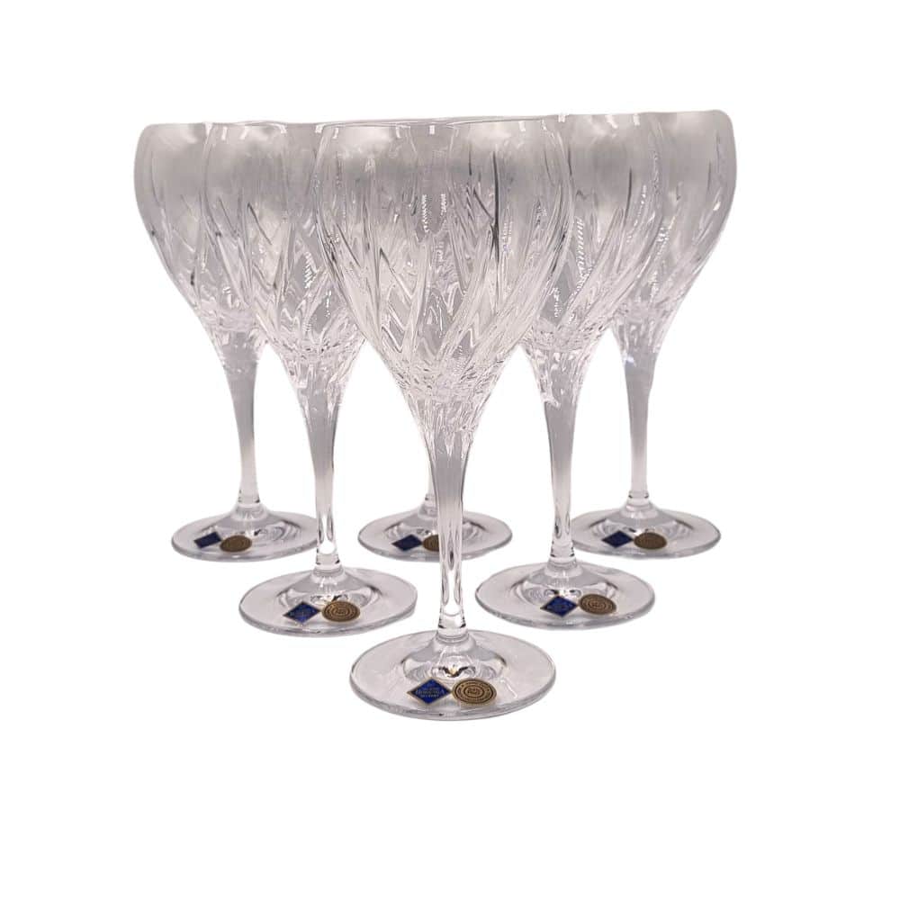 Bohemia Crystal White Wine Fiona Sway 270ml Set Of 6 -Bohemia Crystal