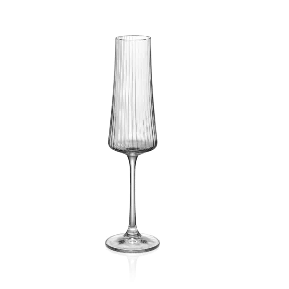 Bohemia Crystal Xtra Optic Champagne 210ml Set of 6 -Bohemia Crystal