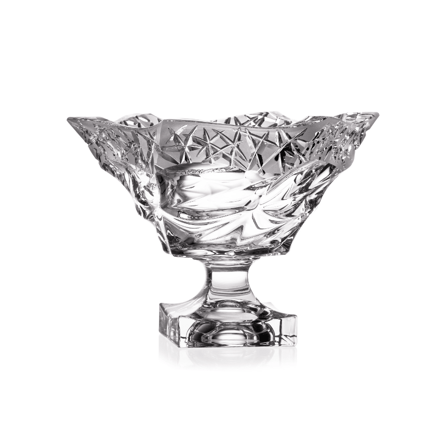 Bohemia Flamenco Footed Large Bowl 295mm Arctic -Bohemia Crystal