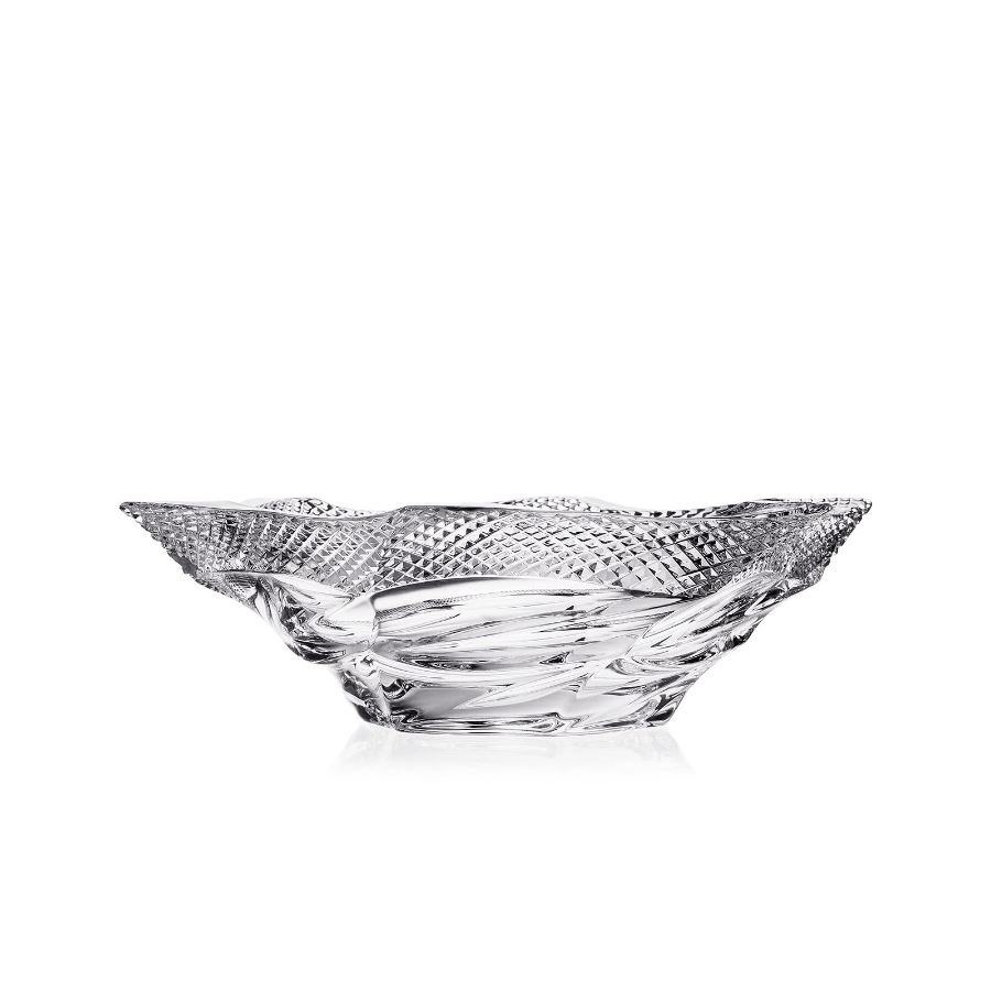 Bohemia Flamenco Shallow Bowl 330mm Pyramid -Bohemia Crystal