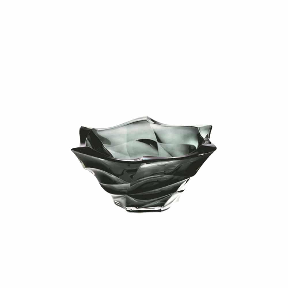 Bohemia Middle Bowl Flamenco Grey Smoke 205mm -Bohemia Crystal