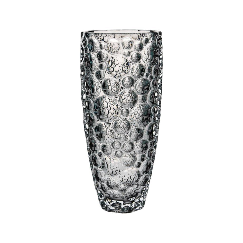 Bohemia Vase Lisboa 350mm With Grey Colors -Bohemia Crystal