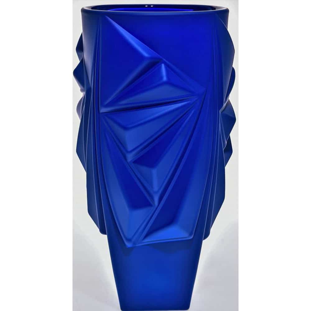 Bohemia Vase Princess Non Lead With Blue Satin -Bohemia Crystal