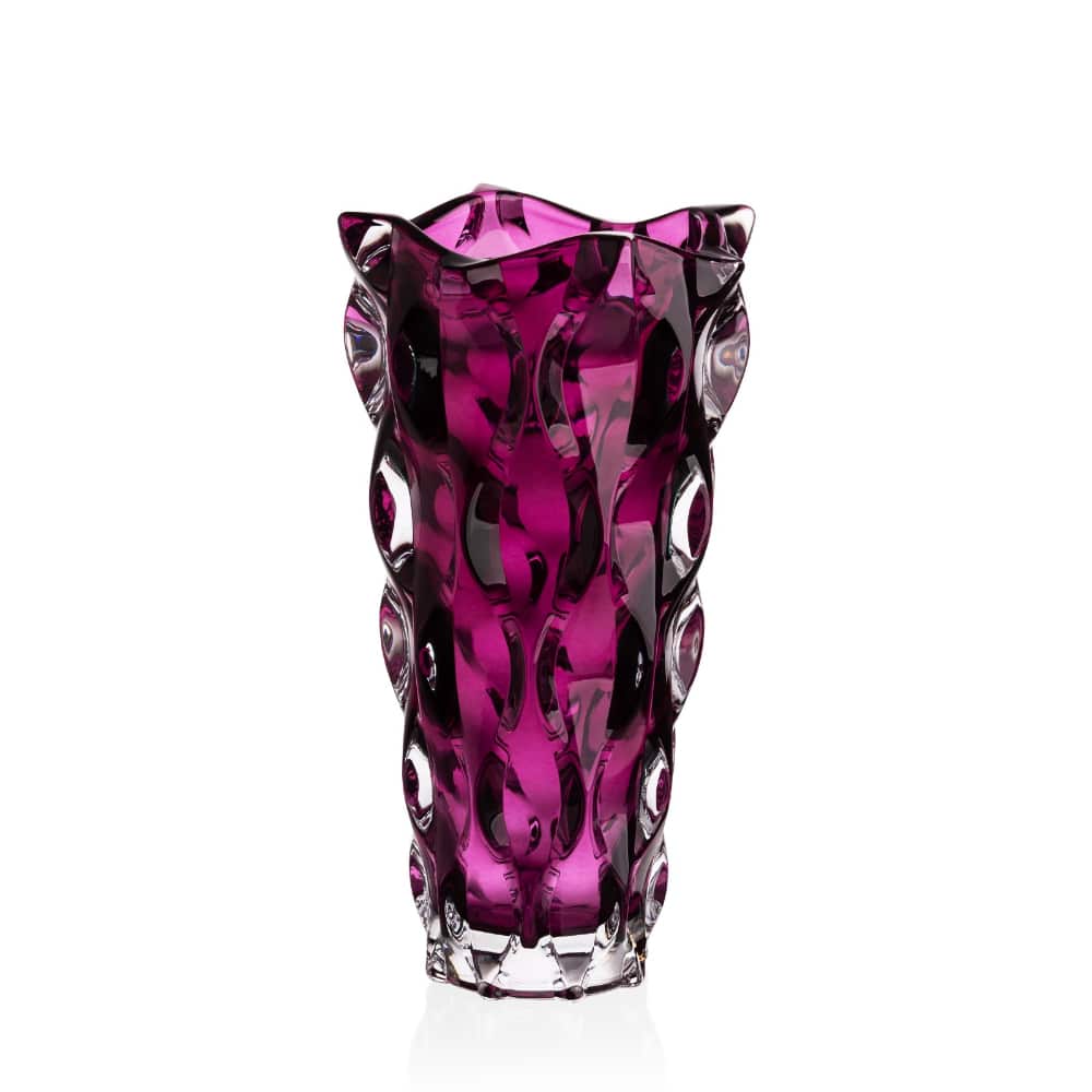 Bohemia Vase Samba 305mm Purple -Bohemia Crystal
