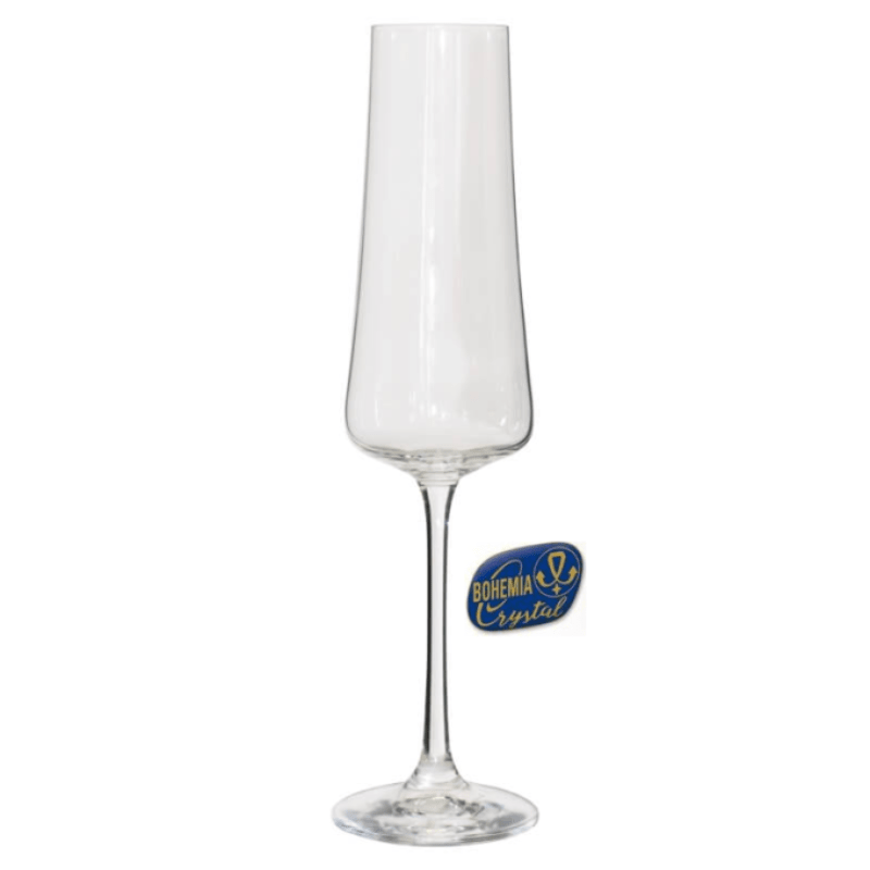 Bohemia Xtra Champagne Flute 210ml Set of 6 -Bohemia Crystal